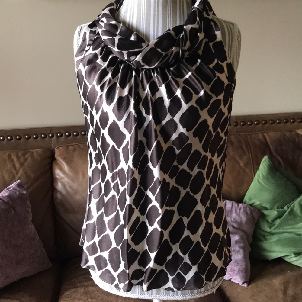 Banana Republic silk animal 🦒 print tank XS